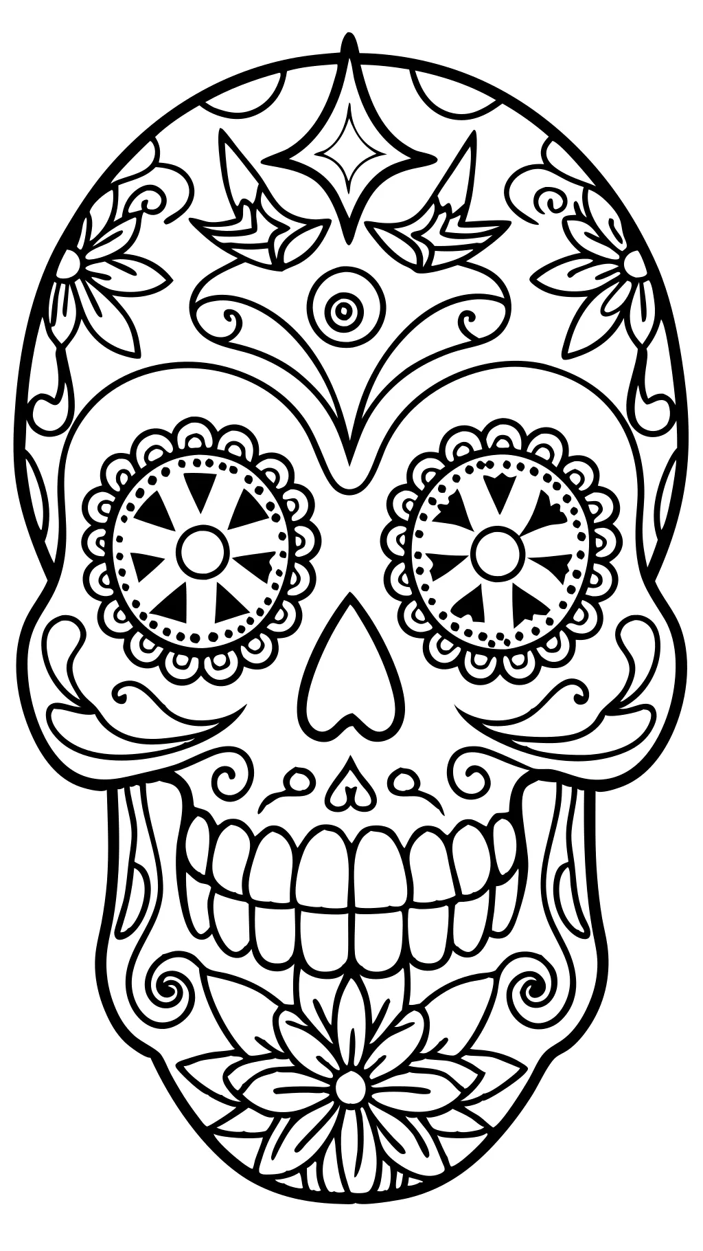 calavera de la página para colorear